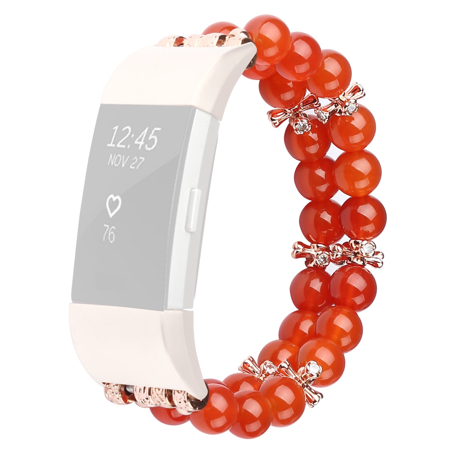 For Fitbit Charge 2 Watch Band Two Rows Agate Crystal Wrist Strap Replacement For Fitbit Charge 2 Watch Band Two Rows Agate Crystal Wrist Strap Replacement